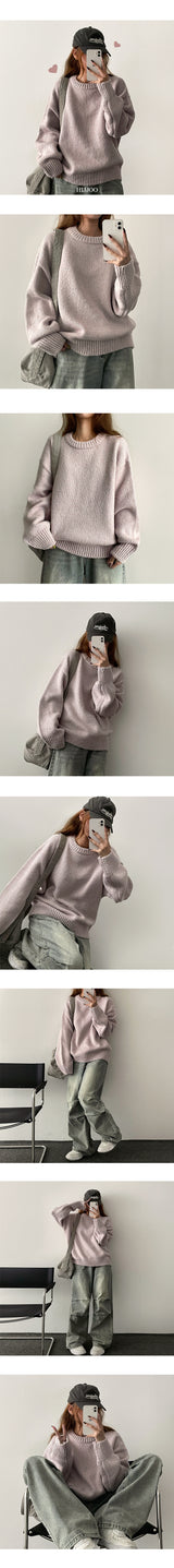 Tensi Thick Over Gradient Round Knitwear