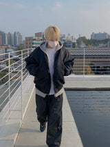 Space String ballon denim wide pants 2color