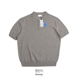 LMN ロイヤルクールリネン3ボタン半袖ニットウェア(11 colors)