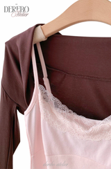 Pink chocolate mousse long-sleeve t-shirt