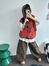 ソフティ💍レオパードコーデュロイバルーンロングパンツ 🤎💚2カラー
