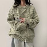 Dews シックボクシーツイードニット