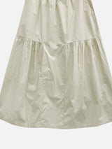 Slit Cotton Shirring Long Skirt (2c)