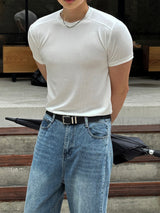 [SET] Aven cut muscle-fit short-sleeve T-shirt + Mer cut flare-fit denim pants