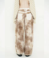 FAKE FUR STRAIGHT PANTS