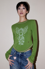 Angel Blessing T-shirt_Green