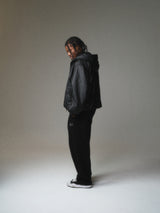 BLACK HOODED JACKET