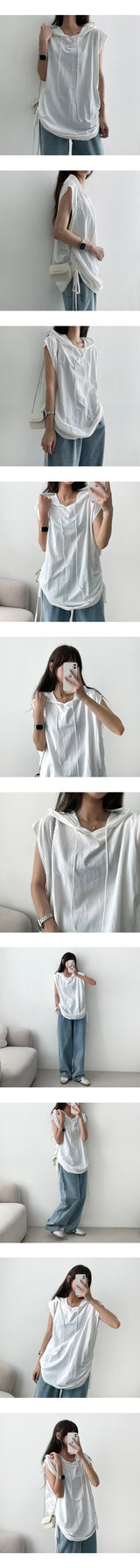 Viscence String Sleeveless Hood (4 colors)