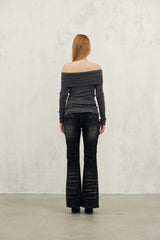 cross boots cut (black)