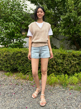 LIGHT BLUE DOT DENIM PANTS 21101