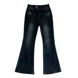 DENY 2-BUtton Fade Wash Hidden Band Bootcut Long Pants 