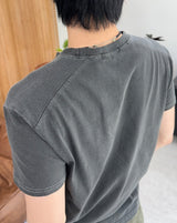 エルト ワッフルパネル ピグメントTシャツ