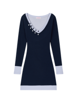 [MADE] グロウ レイヤード ボタン ミニドレス