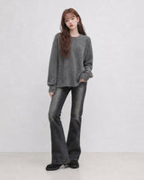 (UNISEX) ツートーン ラウンド ニット