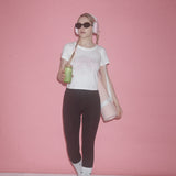 MEOW PILATES CLUB T-SHIRTS - WHITE