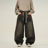WNN Vintage Washing Balloon Denim Pants