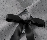 Elise Dot Bow Collar Blouse