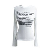 クイットポーンタイポスリムロングスリーブTシャツ (3 colors)