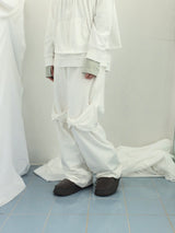 Double ribbon knee-point pants
