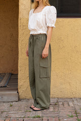 Blanc puff blouse_ivory