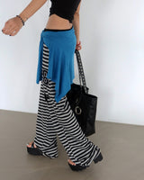 Star Patch Stripe Bootcut Pants