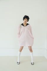 POLKA STAR PATCH SAILOR DRESS (PINK)