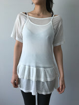Silk Layer Frill sleeveless (2color)