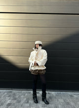 [안감누빔] Caramel double short coat
