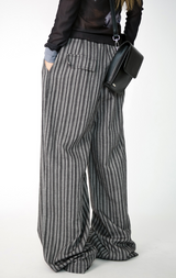 pleats stripe banding pants(3color)