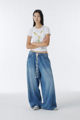 TENCEL WIDE DENIM PANTS (BLUE)