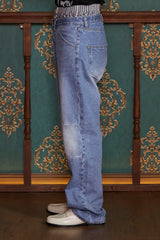 BLOCK DENIM PANTS / BLUE