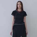 Logo Stitch T shirt  Black