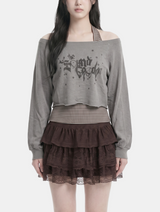 Mirielle Stripe Graphic Sweatshirt Set