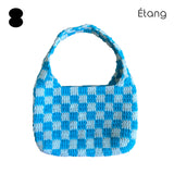 [MADE] Étang Baguette Bag | Checkerboard Sky Blue