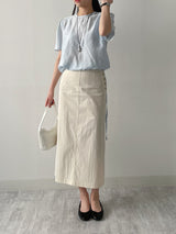 String See-through Short Sleeve Crop Blouse