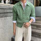 LMN ルネルスプリングケーブルカラーニットカーディガン (4 colors)