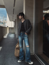 Cora Damage Bootcut Denim Pants