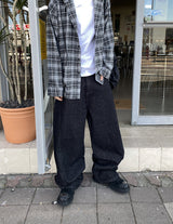 No.1106 curved P wide denim PT
