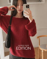 [MADE] Ire boat neck wool knitwear