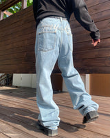 Handle Over Embroidered Denim Pants