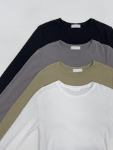 One-slit button tension t-shirt