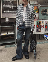 Soy's Dirty Wash Flare Denim Pants