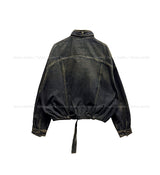 Motion Belted Balloon Denim Jacket