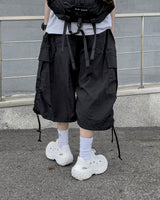 Shuren Shirring Cargo Bermuda Pants