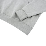 DOUBLE LOOP LOGO SLEEK HOODIE SWEATSHIRT GRAY