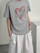 Heart spray lettering Half sleeve