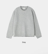 [Unisex] ステッチラウンドネックニット(3color)