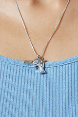 Love Gun Pendant Necklace (WH)
