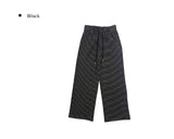 Xiao Stripe Brushed Wide Banding Pants
