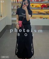 THUNDER LOGO LONG SKIRT 